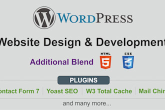 design and develop website on wordpress