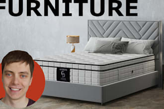 furniture, bed, sofa, chair, armchair, mattress in 3d and render silo, digibun