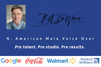 record a professional american male voice over