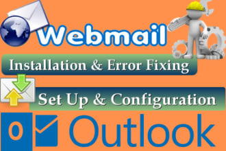 set up and error fixing of webmail, outlook