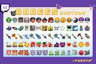 draw pixel art twitch and youtube badges