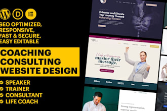design life coaching website for speaker, trainer, consultant, life coach