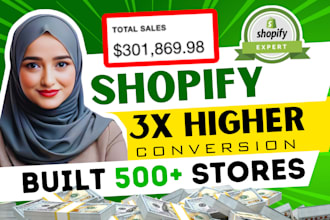 create or redesign converting shopify store, dropshipping store, shopify website