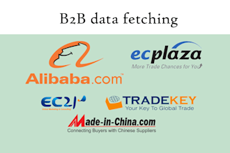 fetch data from famous b2b websites