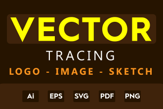 do vector tracing, vectorize image, convert to vector art, image to vector logo
