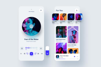 do creative music app UI design