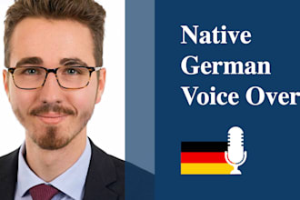 record a native german voice over in high quality