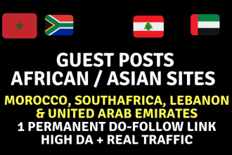 get guest post in african and asian sites high da n traffic