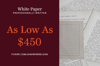 write a white paper, professionally and on time