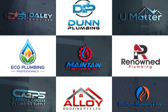 do real estate construction plumbing or heating  logo
