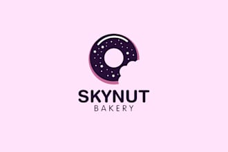 do flat minimalist logo design