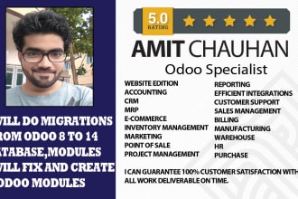 do migrations from odoo 8 to 16 ,database,modules