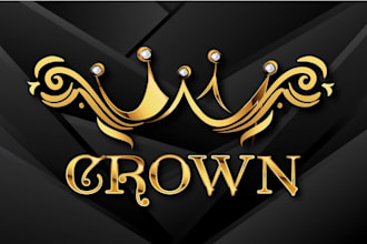 design custom 3d metallic gold logo in 24 hours