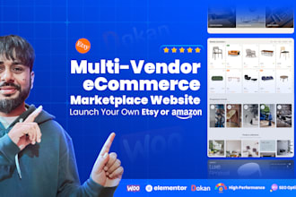 develop a custom multi vendor ecommerce marketplace website like amazon or etsy