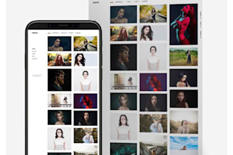create a full photography or videography website