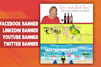 design facebook banner, linkedin banner, youtube banner