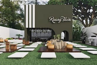 design landscape and exterior 3d rendering and visualization