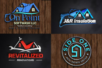 design a professional real estate, construction, or property logo for your brand