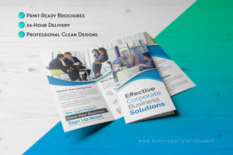 design clean, modern trifold brochures for your business