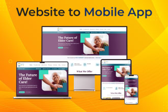 convert website to android app and ios app using android studio