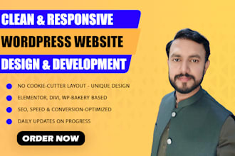 design clean and responsive wordpress website
