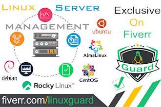 do 24x7 linux server administration, troubleshoot centos debian ubuntu almalinux