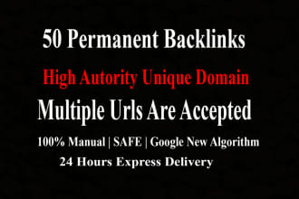 do 20 permanent backlinks for your multiple urls