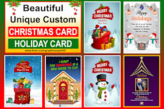 design unique christmas , holiday , birthday card