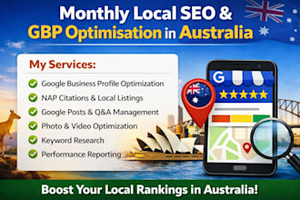 do monthly local SEO and gbp optimisation in australia