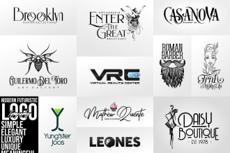 typography, lettering, monogram for  company logo brand name