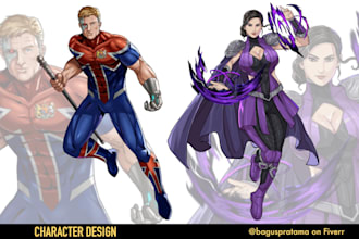create comic characters design based on your concept
