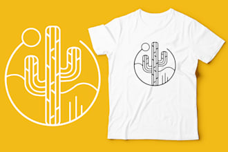create a minimalist t shirt design for your brand