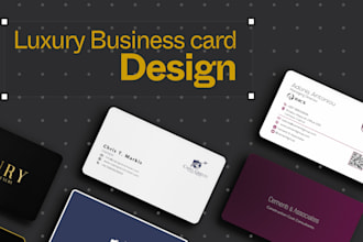 design professional luxury modern business card in 12 hours