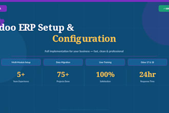 setup and configure odoo erp for your business professionally