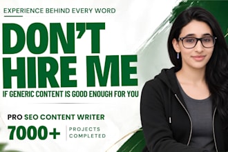 be your SEO website content writer or article writer