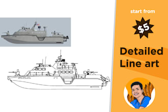 convert your image to an high detailed line art