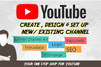 create youtube channel with logo banner intro video SEO