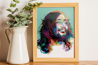 create a stunning geometric pop art portrait for gift