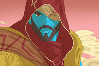 illustrate warriors character and concept art