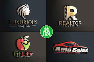 create minimalist modern and luxury logo designs