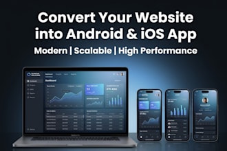 convert your website into android and IOS app fast modernt