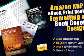 assist you with amazon KDP ebook, print book formatting