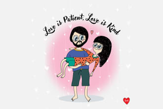 make a cute cartoon or storybook illustration