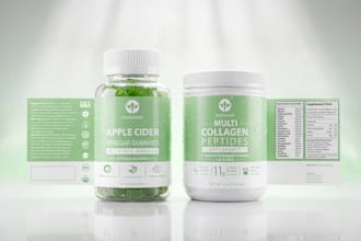 design premium supplement packaging and labels