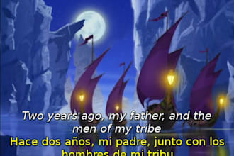 translate and and subtitle any video from spanish to english and vice versa