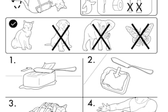 make an instruction design in ikea or kurzgesagt style