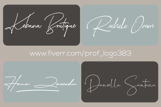 do professional signature design or personal signature logo