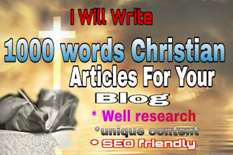 provide you with a 1000 words christian article