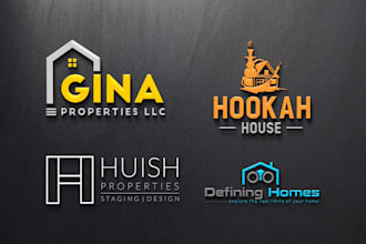 design a killer real estate or home decoration logo