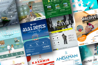 make social media ads and poster for your business